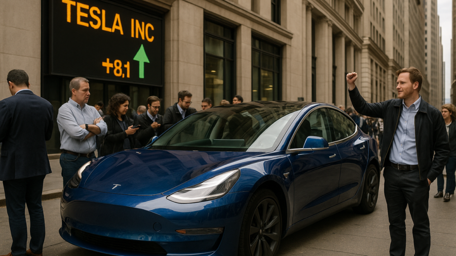 Tesla Stock Surges as Long-Awaited Full Self-Driving Update Revives Investor Confidence