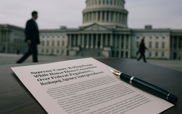Supreme Court Ruling Hands White House Direct Control Over Federal Regulators, Reshaping Agency Independence