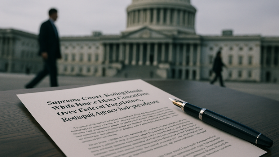 Supreme Court Ruling Hands White House Direct Control Over Federal Regulators, Reshaping Agency Independence