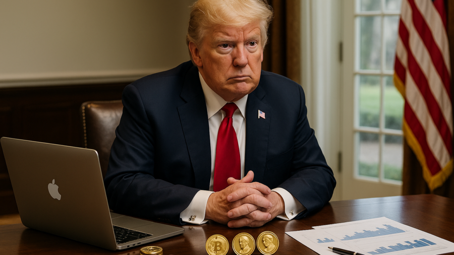 Trump Discloses Expanding Financial Empire, Including Apple Stock, Celebration Coins and Crypto