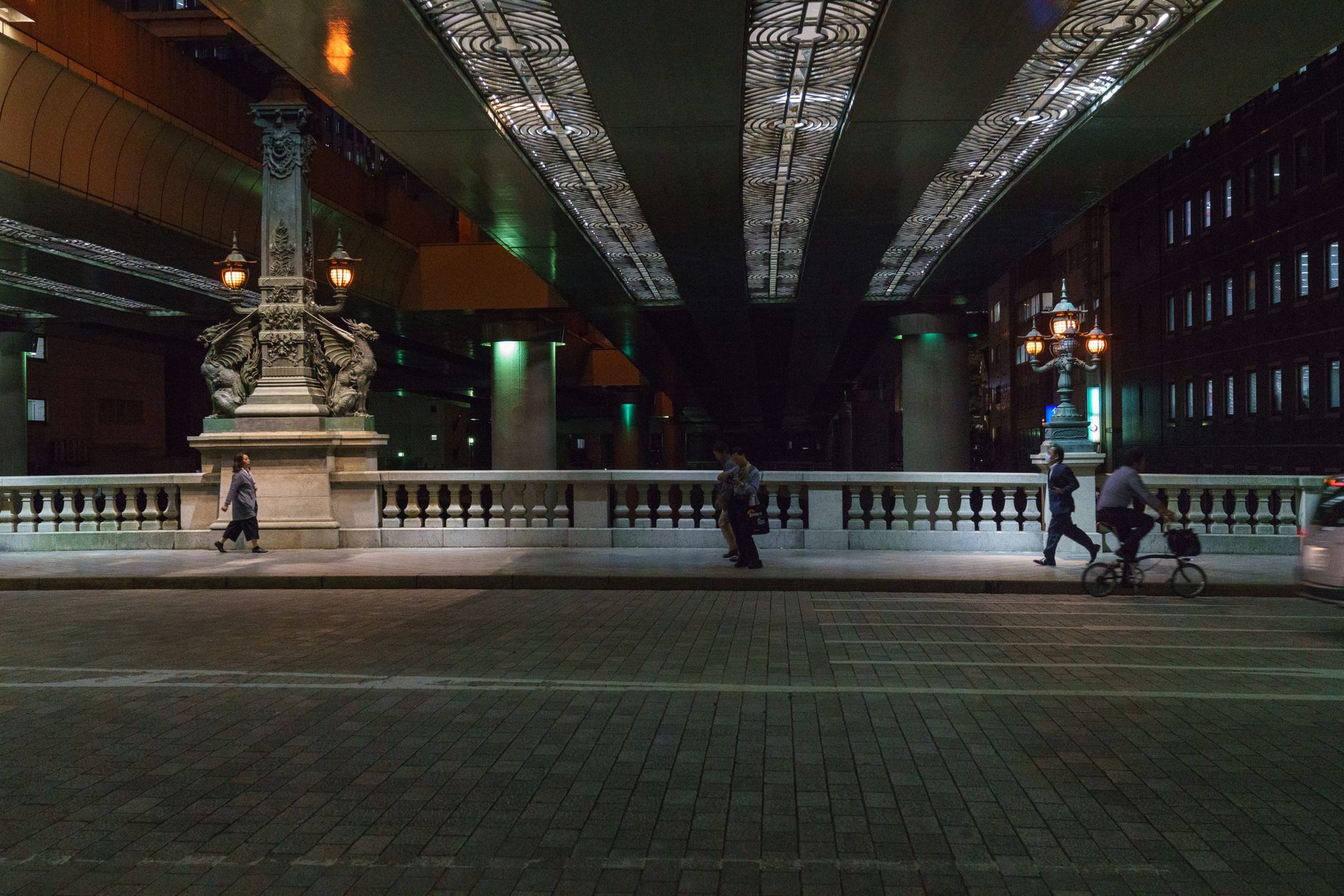 exterior of the Bank of Japan's historic stone headquarters building in Tokyo's Nihonbashi district, shot at midday with soft winter light