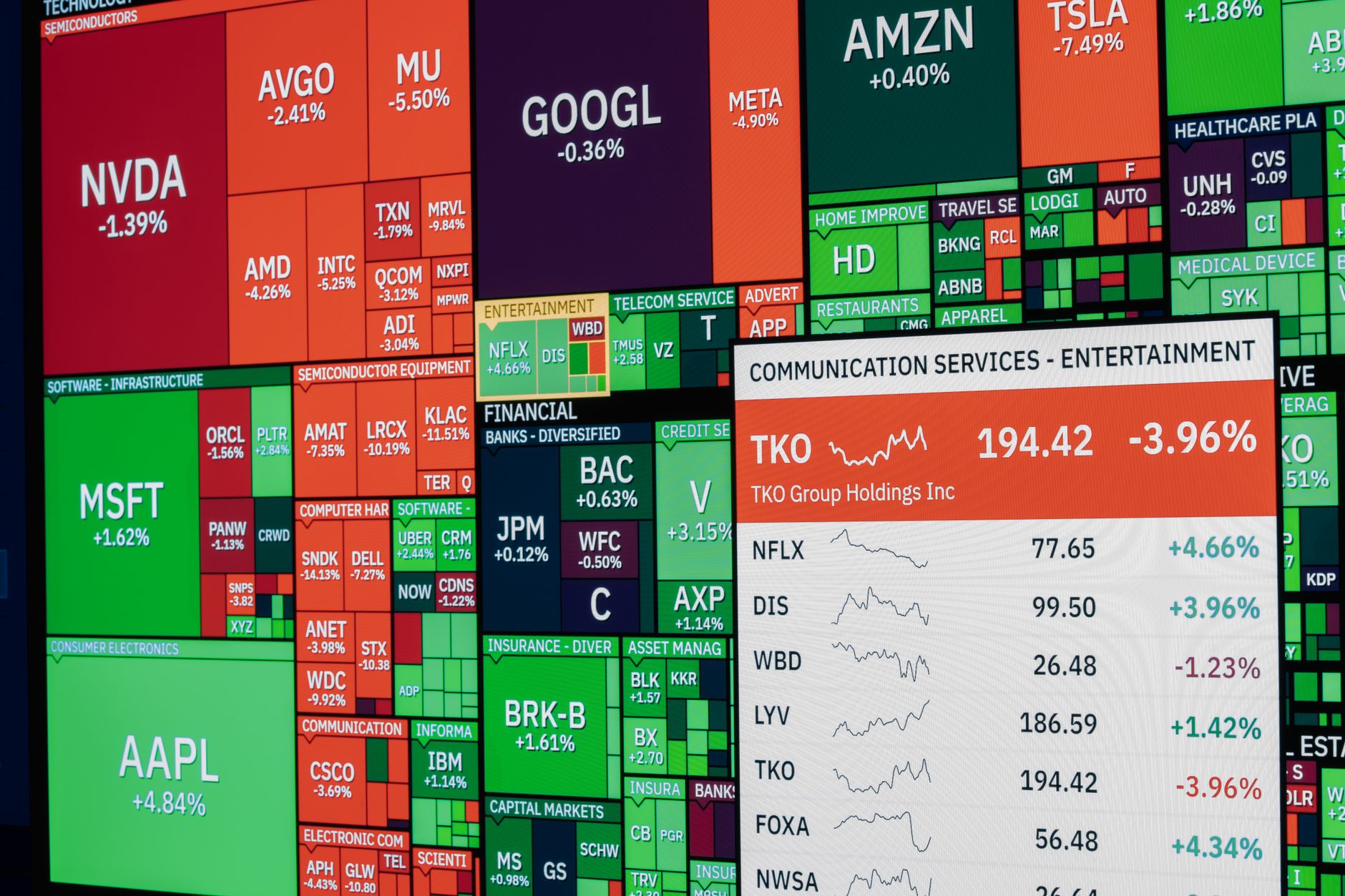 rows of trading terminals displaying financial data dashboards in a dimly lit institutional dealing room, with no figures in the foreground