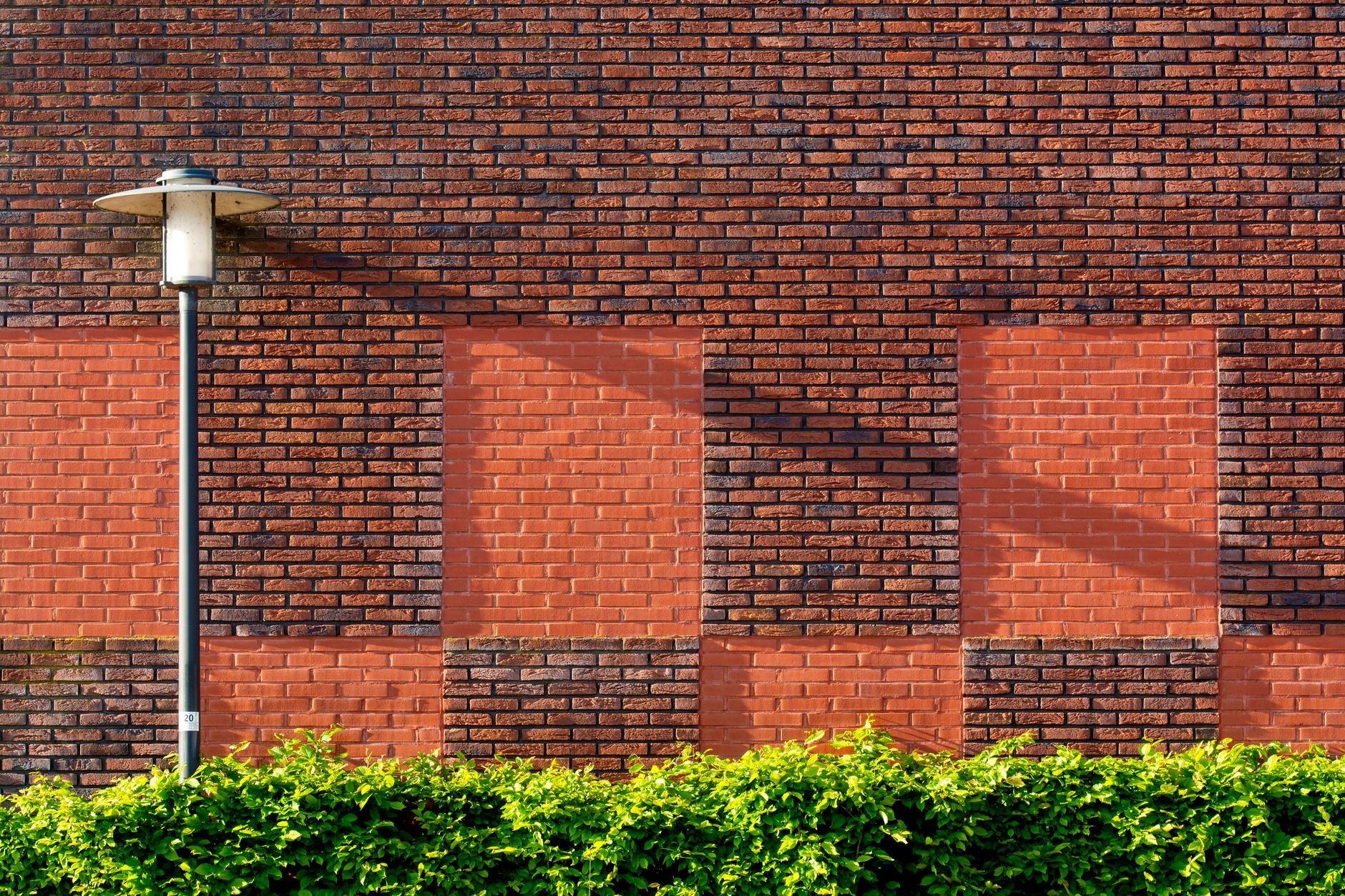 exterior of a Social Security Administration field office building on a quiet suburban street, midday light casting shadows on brick facade